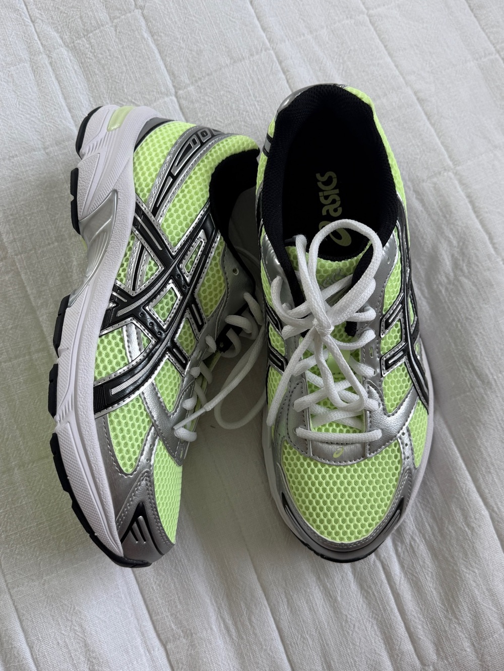 NWTT Asics Neon Yellow /green Silver & Black Sneakers